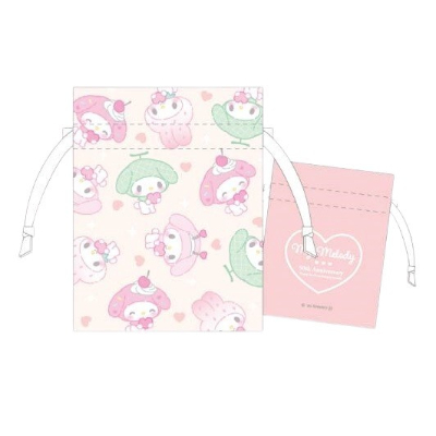 My Melody 50th Anniversary Girly Pop Heart Mamekinchaku Sanrio Characters - Mamekinchaku LPK (マイメロディ50th ガーリーポップハート 豆巾着 サンリオキャラクターズ - 豆巾着 LPK)