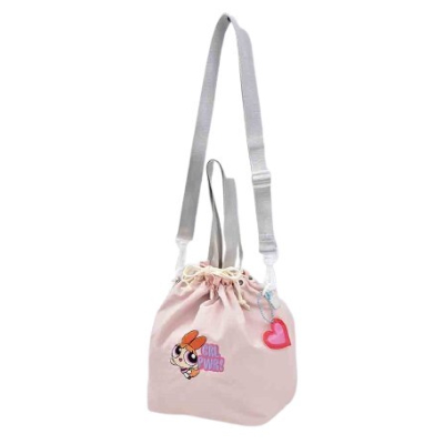 Powerpuff Girl Drawstring Shoulder Bag - Blossom Drawstring Shoulder Bag (巾着ショルダー パワーパフガール - 巾着ショルダー ブロッサム)