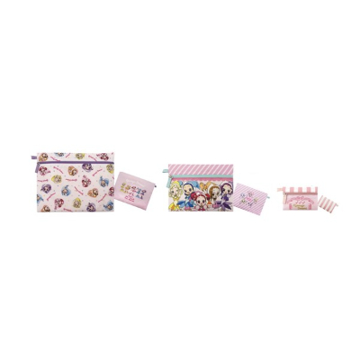 Ojamajo Doremi Triple Pouch - Pink Triple Pouch (3連ポーチ おジャ魔女どれみ - 3連ポーチ ピンク)