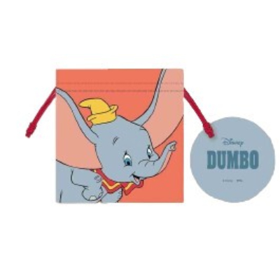 Disney Drawstring Bag, Medium Size - Dumbo Drawstring Bag, Medium Size (巾着Mサイズ Disney/ディズニー - 巾着Mサイズ ダンボ)