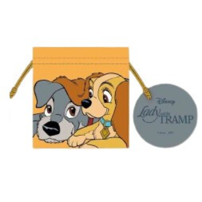 Disney Drawstring Bag, Medium - Lady and the Tramp Drawstring Bag, Medium (巾着Mサイズ Disney/ディズニー - 巾着Mサイズ わんわん物語)