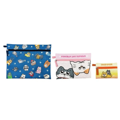 The Old Man Who Reincarnated as a Cat Triple Pouch - Triple Pouch (ねこに転生したおじさん 3連ポーチ - 3連ポーチ)