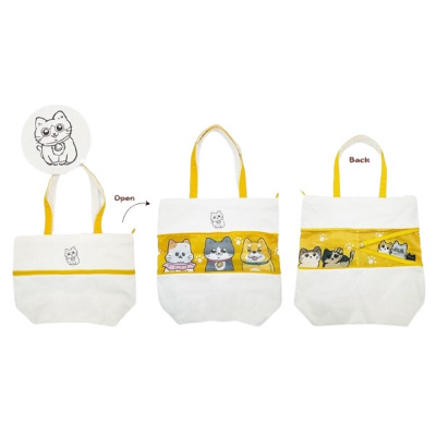 Stretchable Tote Bag: The Old Man Who Reincarnated as a Cat - Stretchable Tote Bag (のびるトートバッグ ねこに転生したおじさん - のびるトートバッグ)