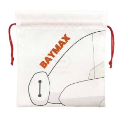 Big Hero 6 Drawstring Bag, Medium Size, Disney - Drawstring Bag, Medium Size, Rolling Around (ベイマックス 巾着Mサイズ Disney/ディズニー - 巾着Mサイズ ごろごろ)