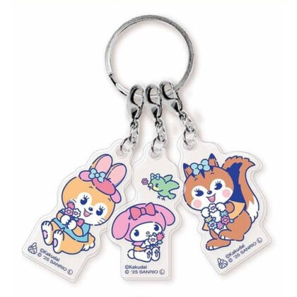 Cuppy Ramune x Sanrio Characters Triple Acrylic Keychain - Triple Acrylic Keychain Cuppy Ramune x My Melody (クッピーラムネ×サンリオキャラクターズ 3連アクリルキーホルダー - 3連アクリルキーホルダー クッピーラムネ×マイメロディ)