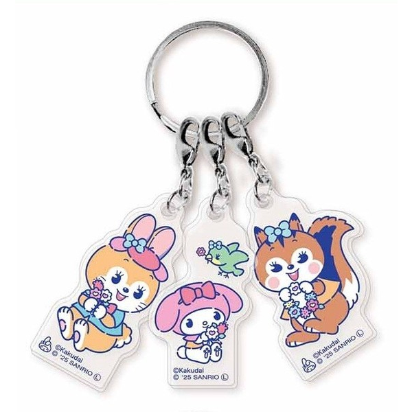 Cuppy Ramune x Sanrio Characters Triple Acrylic Keychain - Triple Acrylic Keychain Cuppy Ramune x My Melody (クッピーラムネ×サンリオキャラクターズ 3連アクリルキーホルダー - 3連アクリルキーホルダー クッピーラムネ×マイメロディ)