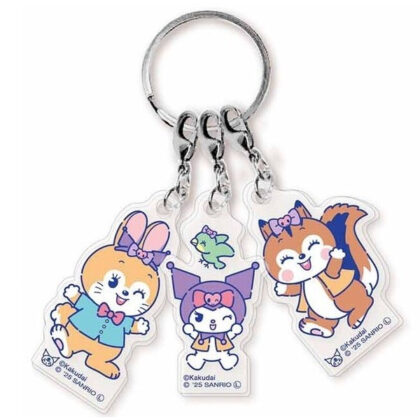 Cuppy Ramune x Sanrio Characters Triple Acrylic Keychain - Triple Acrylic Keychain Cuppy Ramune x Kuromi (クッピーラムネ×サンリオキャラクターズ 3連アクリルキーホルダー - 3連アクリルキーホルダー クッピーラムネ×クロミ)