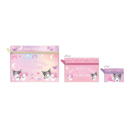 Pastel Dreamland My Melody & Kuromi Triple Pouch - Triple Pouch (パステルドリームランド マイメロディ&クロミ 3連ポーチ - 3連ポーチ)