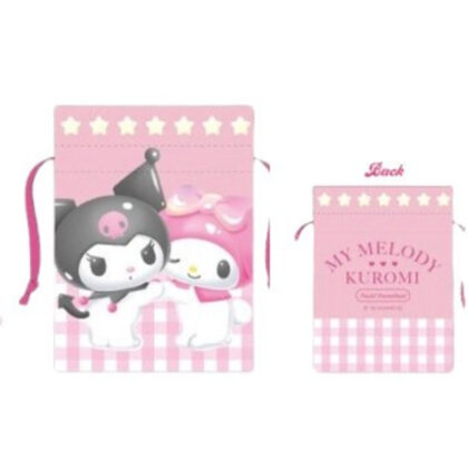 Pastel Dreamland My Melody & Kuromi Mamekinchaku - Checkered Mamekinchaku (パステルドリームランド マイメロディ&クロミ 豆巾着 - 豆巾着 チェック)