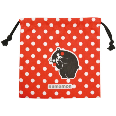 Kumamon Drawstring Bag (2 Assorted Types) - Drawstring Bag (くまモン 巾着 2種アソート - 巾着) - Image 2