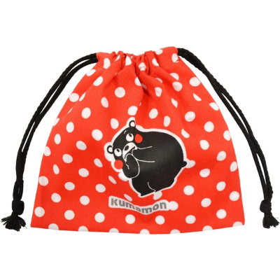 Kumamon Drawstring Bag (2 Assorted Types) - Drawstring Bag (くまモン 巾着 2種アソート - 巾着)