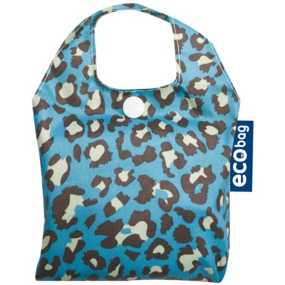 Eco bag with pouch, leopard print, blue (ポーチ付き エコバッグ ヒョウ柄 ブルー)