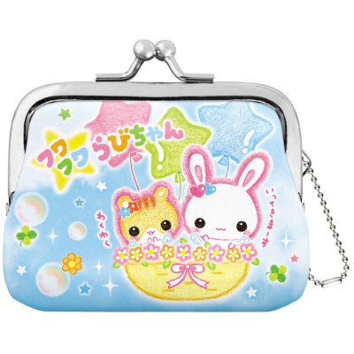 Proper Coin Purse - Fluffy Warabi-chan/Blue (プロパーがま口コインケース - フワフワラビちゃん/ブルー)