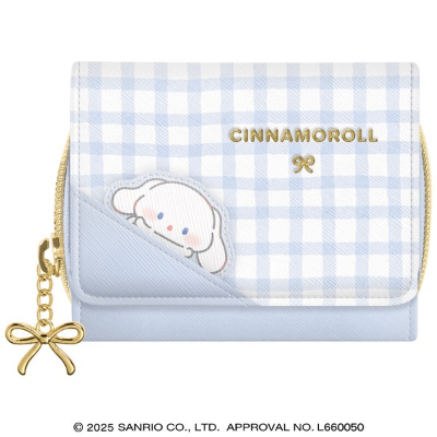 Sanrio Characters - Cinnamoroll Tri-fold Wallet (三つ折り財布 まるもっち サンリオキャラクターズ - シナモロール)