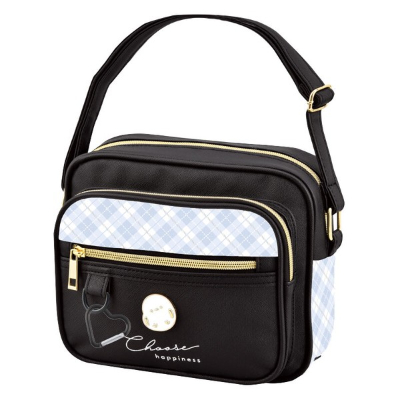 Junior Bag Faux Leather Mini Shoulder Bag - Black (ジュニアバッグ 合皮ミニショルダーバッグ - ブラック)