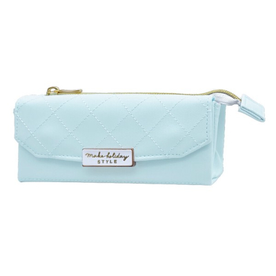 Triangle Quilted Pencil Case - Ice Blue (サンカク キルティングペンケース - アイスブルー)