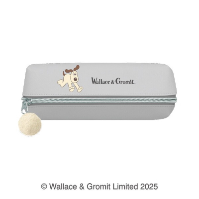 Wallace and Gromit 2-Room Pencil Case - Grey (2ルームペンケース ウォレスとグルミット - グレー)