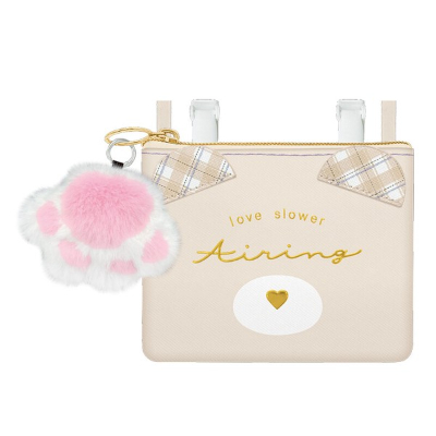 Wide shoulder bag - Check Bear (ショルダー付きワイドポシェット - チェックベア)