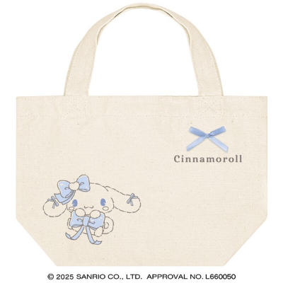 Mini Tote Bag Runrun Ribbon Sanrio Characters - Cinnamoroll (ミニトートバッグ るんるんリボン サンリオキャラクターズ - シナモロール)