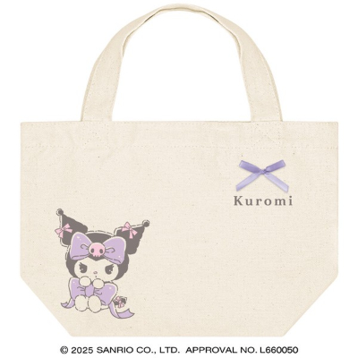 Mini Tote Bag Runrun Ribbon Sanrio Characters - Kuromi (ミニトートバッグ るんるんリボン サンリオキャラクターズ - クロミ)
