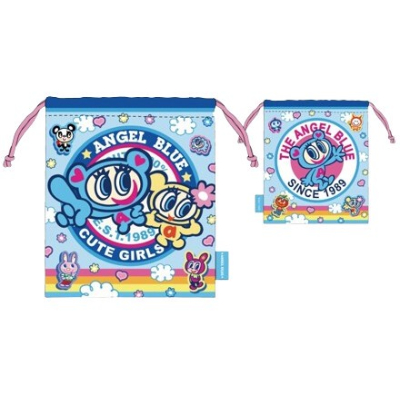 Drawstring bag Angel Blue (巾着　エンジェルブルー)