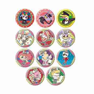 (s)缶バッジ｢アメイジング・デジタル・サーカス｣01/駅員ver. ブラインド(全11種)(描き起こしイラスト) 送料別880円