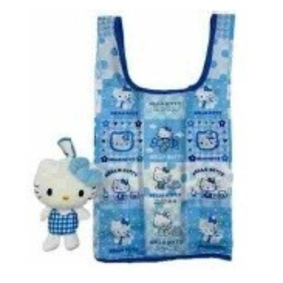Light Blue Hello Kitty Plush Eco Bag Sanrio Characters - Light Blue Hello Kitty Plush Eco Bag (みずいろハローキティ ぬいぐるみエコバッグ サンリオキャラクターズ - みずいろハローキティ ぬいぐるみエコバッグ)