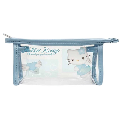 Light Blue Angel Hello Kitty Clear Pouch - Clear Pouch (みずいろエンジェル ハローキティ クリアポーチ - クリアポーチ)