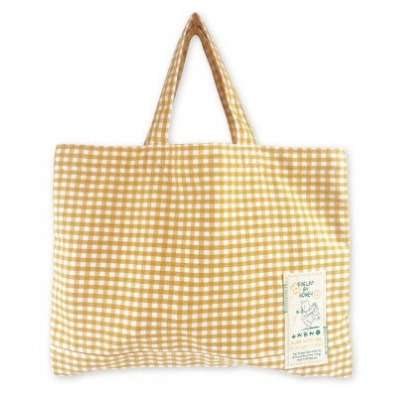 Gingham Check Series Mini Lesson Tote Bag Winnie the Pooh Disney - Mini Lesson Tote Bag YE (ギンガムチェックシリーズ ミニレッスントート くまのプーさん Disney/ディズニー - ミニレッスントート YE)
