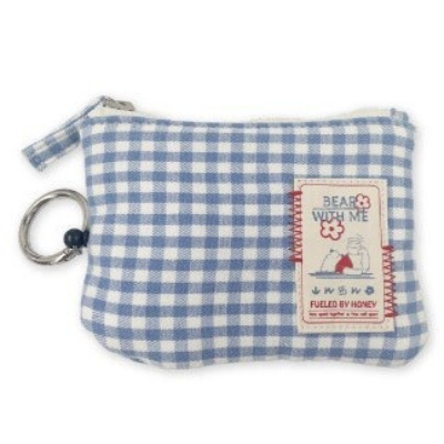 Gingham Check Series Pass Pouch Winnie the Pooh Disney - Pass Pouch BL (ギンガムチェックシリーズ パスポーチ くまのプーさん Disney/ディズニー - パスポーチ BL)