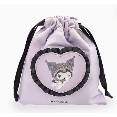 Angel Series Kuromi Drawstring Bag Sanrio Characters - Kuromi Drawstring Bag (エンジェルシリーズ クロミ 巾着 サンリオキャラクターズ - 巾着 クロミ)