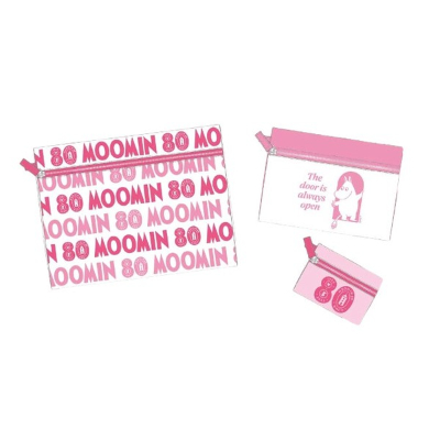 Moomin Triple Pouch 80th Anniversary Art - Triple Pouch PK (3連ポーチ 80周年アート ムーミン/MOOMIN - 3連ポーチ PK)