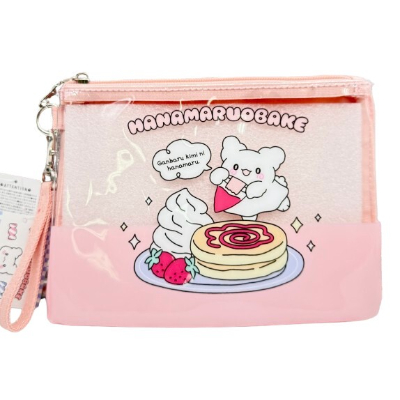 Flat Pouch Hanamaru Obake Pastel POP Series - Flat Pouch PK Hanamaru Obake (フラットポーチ はなまるおばけ パステルPOPシリーズ - フラットポーチ PK はなまるおばけ)