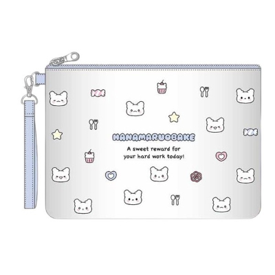 Flat Pouch Hanamaru Obake Pastel POP Series - Flat Pouch BL Hanamaru Obake (フラットポーチ はなまるおばけ パステルPOPシリーズ - フラットポーチ BL はなまるおばけ)