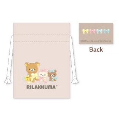 Rilakkuma Bean Drawstring Bag - Ribbon (リラノワシリーズ 豆巾着 リラックマ - 豆巾着 リボン)