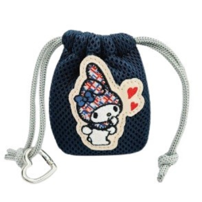 ELLE x My Melody & Kuromi Mini Drawstring Bag with Carabiner - Mini Drawstring Bag with Carabiner My Melody (ELLE×マイメロディ＆クロミ カラビナ付きミニ巾着 - カラビナ付きミニ巾着 マイメロディ)