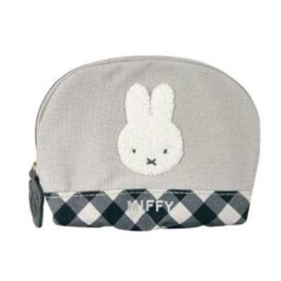 Diagonal Check Series Miffy Tissue Pouch - Tissue Pouch GY (ダイアゴナルチェックシリーズ ミッフィー ティッシュポーチ - ティッシュポーチ GY)