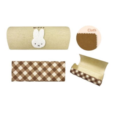 Diagonal Check Series Miffy Glasses Case - ▲Glasses Case BE (ダイアゴナルチェックシリーズ ミッフィー メガネケース - ▲メガネケース BE)
