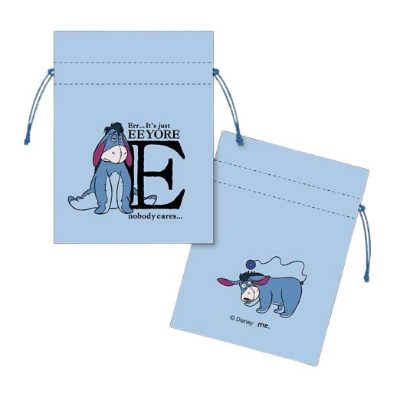 Disney Winnie the Pooh Mini Drawstring Bag - Disney Eeyore Mini Drawstring Bag (豆巾着 くまのプーさん Disney/ディズニー - 豆巾着 イーヨー)