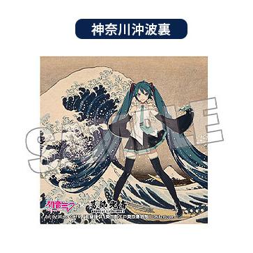 (s)初音ミク×葛飾北斎 iXima ステッカー 神奈川沖波裏 送料別880円