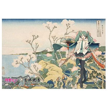 (s)初音ミク×葛飾北斎 iXima ポストカード 東海道品川御殿山ノ不二 送料別880円