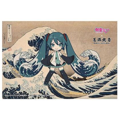 (s)初音ミク×葛飾北斎 iXima ポストカード 神奈川沖波裏 ミニキャラ 送料別880円