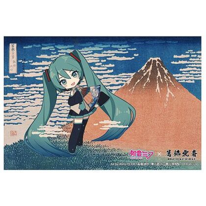 (s)初音ミク×葛飾北斎 iXima ポストカード 凱風快晴 ミニキャラ 送料別880円