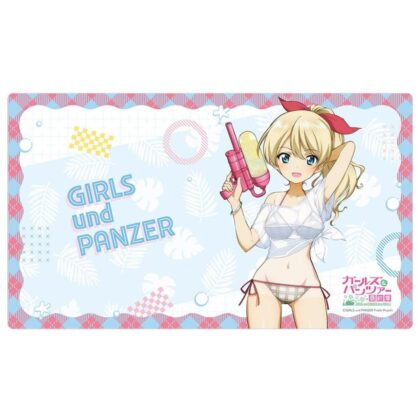 ガールズ&パンツァー 最終章 描き下ろしラバーマット ダージリン/水鉄砲 日焼けVer.