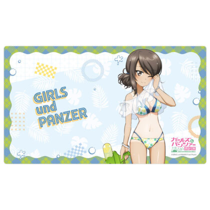 ガールズ&パンツァー 最終章 描き下ろしラバーマット ミカ/水鉄砲 日焼けVer.