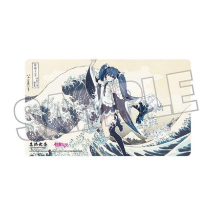 葛飾北斎×初音ミク Rella デスクマット 初音ミク 神奈川沖浪裏
