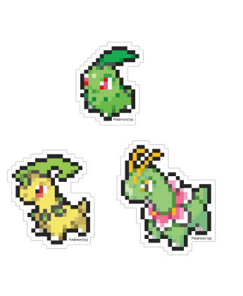 ポケットモンスター モバイルステッカー チコリータ&ベイリーフ&メガニウム