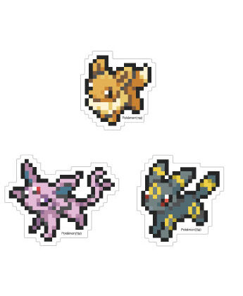 ポケットモンスター モバイルステッカー イーブイ&エーフィ&ブラッキー