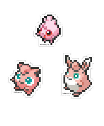 ポケットモンスター モバイルステッカー ププリン&プリン&プクリン